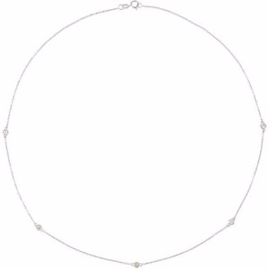 68577:102:P 14kt White 1/4 CTW Diamond Bezel 18" Necklace