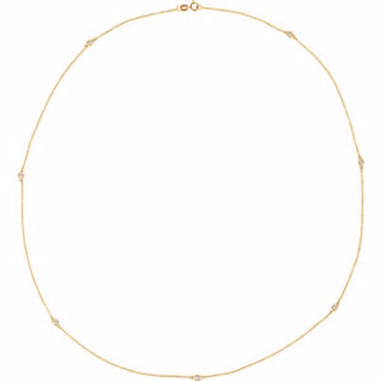 68577:104:P 14kt Yellow 1/3 CTW Diamond Bezel 24" Necklace