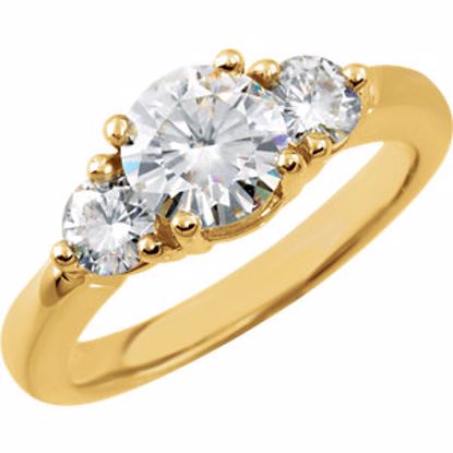 64727:100800:P 14kt Yellow Forever Classic™ Moissanite 3-Stone Engagement Ring