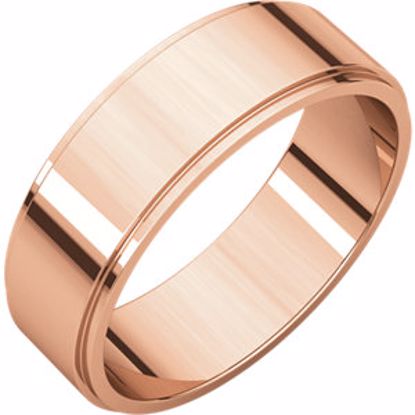 FE9:32943:P 14kt Rose 6mm Flat Edge Band