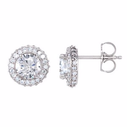 68602:105:P 14kt White 1 1/2 CTW Diamond Earrings