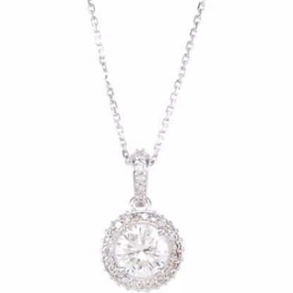 68601:104:P 14kt White 1 1/3 CTW Diamond 18" Necklace