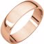 HRL9.5:138319:P 14kt Rose 5mm Half Round Light Band