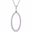 68657:100:P 14kt White 5/8 CTW Diamond Oval Silhouette 18" Necklace