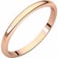 HR5:111005:P 18kt Rose 2mm Half Round Wedding Band