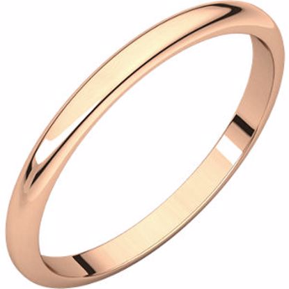 HR4:111005:P 10kt Rose 2mm Half Round Band