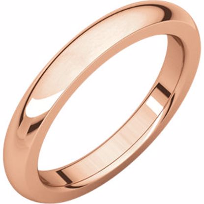 IRH7:143128:P 14kt Rose 3 mm Heavy comfort Fit Band