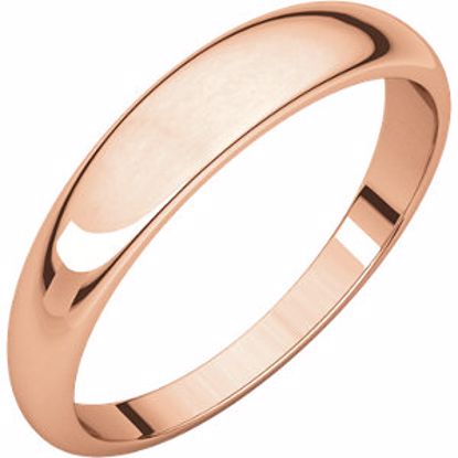 HRT8:146041:P 14kt Rose 4mm Half Round Tapered Band