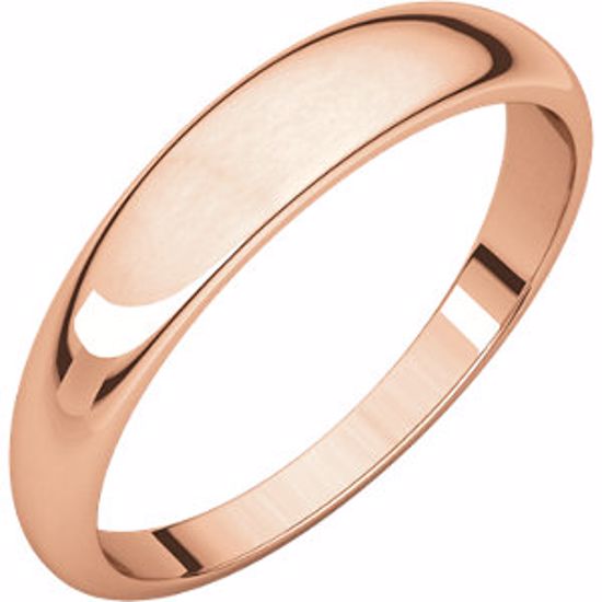HRT8:146041:P 14kt Rose 4mm Half Round Tapered Band
