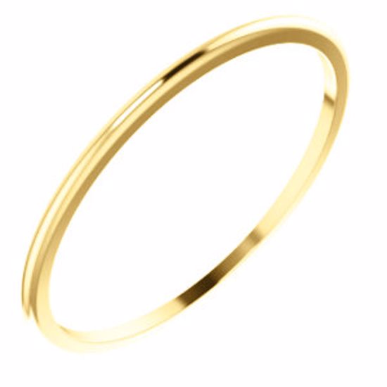 HR6:10337:P 14kt Yellow 1mm Half Round Wedding Band