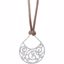 68735:102:P Sterling Silver 1/6 CTW Diamond Scroll Pendant with Coffee Satin 18" Cord