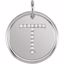 85088:1078:P Sterling Silver .07 CTW Diamond Initial "T" Pendant