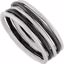 51069:103:P Set of 5 Stackable Rings, 2 of 5 with Black Rhodium Plating