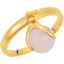68850:106:P 18kt Yellow Vermeil Rose Chalcedony Ring Size 6