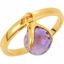 68850:100:P 18kt Yellow Vermeil Amethyst Ring Size 6