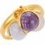 68850:111:P 18kt Yellow Vermeil Multi-Gemstone Ring Size 8