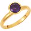 68887:103:P 18kt Yellow Vermeil Amethyst Stackable Ring Size 6
