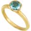 68887:107:P 18kt Yellow Vermeil Swiss Blue Topaz Stackable Ring Size 7