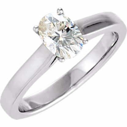 68900:100:P Charles & Colvard Moissanite® & Diamond 4-Prong Engagement Ring