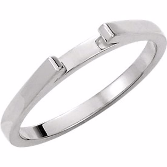 4558:5739:P 10kt White Band for 4mm Round Ring 