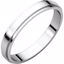 FE9:32944:P Platinum 3mm Flat Edge Band