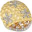 68726:101:P Sterling Silver 14kt Yellow Plated Cubic Zirconia Ring Size 7