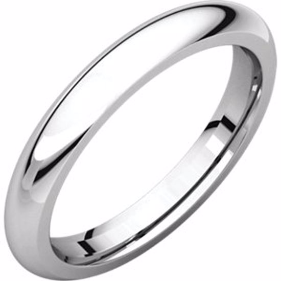 IR12:901:P Sterling Silver 3mm Comfort Fit Band