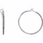 68817:100:P 1 7/8 CTW Black & White Diamond Inside/Outside Diamond Earrings with Black Rhodium Plate