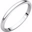 HR6:63646:P Sterling Silver 2mm Half Round Band