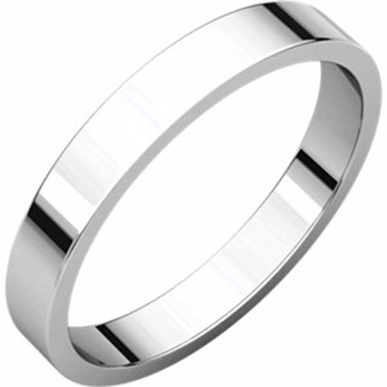 F7:901:P Sterling Silver 3mm Flat Band