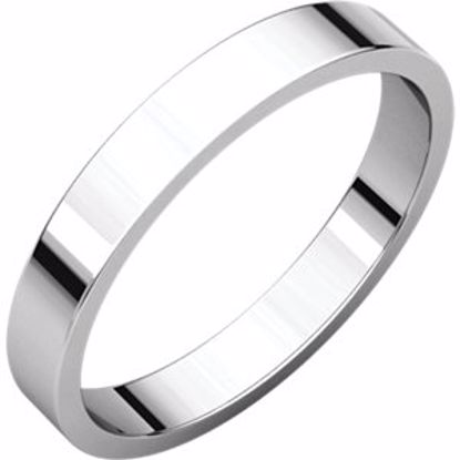 F8:901:P Sterling Silver 3mm Flat Band