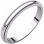 MG11:900:P Sterling Silver 2.5mm Milgrain Band