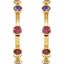 68856:1000:P 18kt Vermeil Missoma® 30mm Hoops in Pink Tourmaline, Rhodolite Garnet &amp; Amethyst