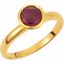 68887:1090:P 18kt Yellow Vermeil Pink Tourmaline Stackable Ring Size 6