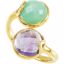68889:1050:P 18kt Yellow Vermeil Amethyst & Chrysoprase Ring Size 7