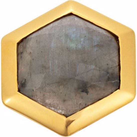 68858:1012:P 18kt Yellow Vermeil Labradorite Ring Size 7
