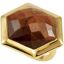 68858:1070:P 18kt Yellow Vermeil Tiger's Eye Ring Size 7