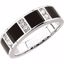 65518:60007:P 14kt White Onyx & 1/4 CTW Diamond Ring Size 10.75