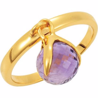 68850:1010:P 18kt Yellow Vermeil Amethyst Ring Size 7