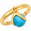 68850:1040:P 18kt Yellow Vermeil Turquoise Ring Size 7