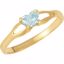 19395:1020:P 10kt Yellow Bfly® March CZ Birthstone Ring