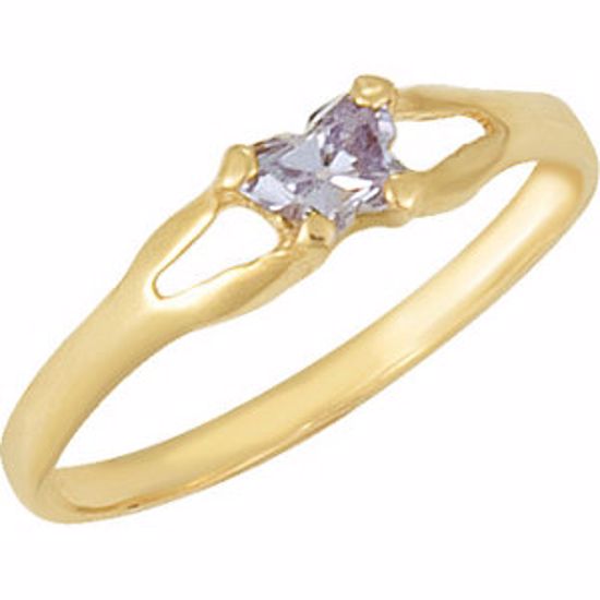 19395:1050:P 10kt Yellow Bfly® June CZ Birthstone Ring