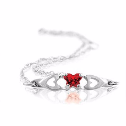 19800:1240:P 10kt White January Birthstone Bracelet