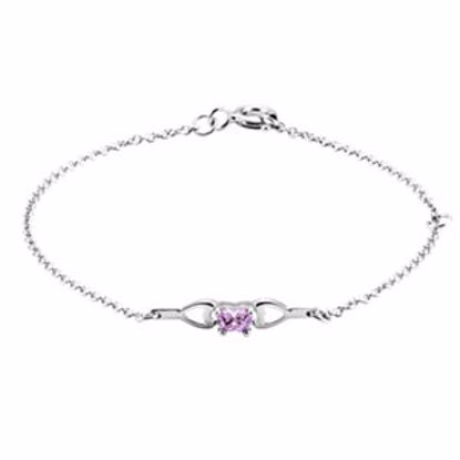 19800:1250:P 10kt White February Birthstone Bracelet
