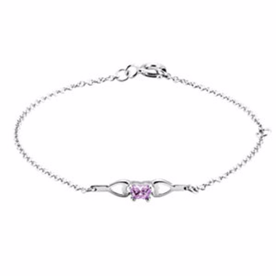 19800:1250:P 10kt White February Birthstone Bracelet
