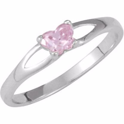 19395:1210:P 10kt White Bfly® October CZ Birthstone Ring