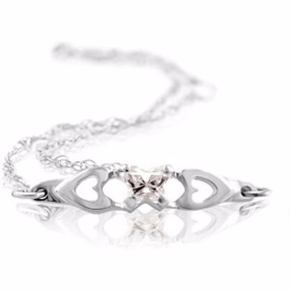 19800:1270:P 10kt White April Birthstone Bracelet