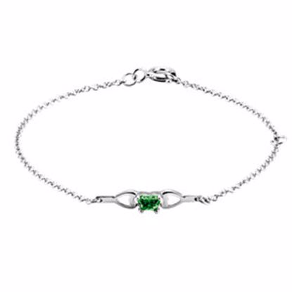19800:1280:P 10kt White May Birthstone Bracelet