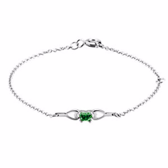 19800:1280:P 10kt White May Birthstone Bracelet