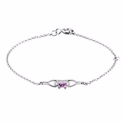 19800:1290:P 10kt White June Birthstone Bracelet
